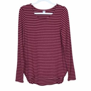 Old Navy Striped High-Low Hem Tunic Sweater